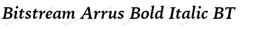 Bitstream Arrus Bold Italic BT字体转换